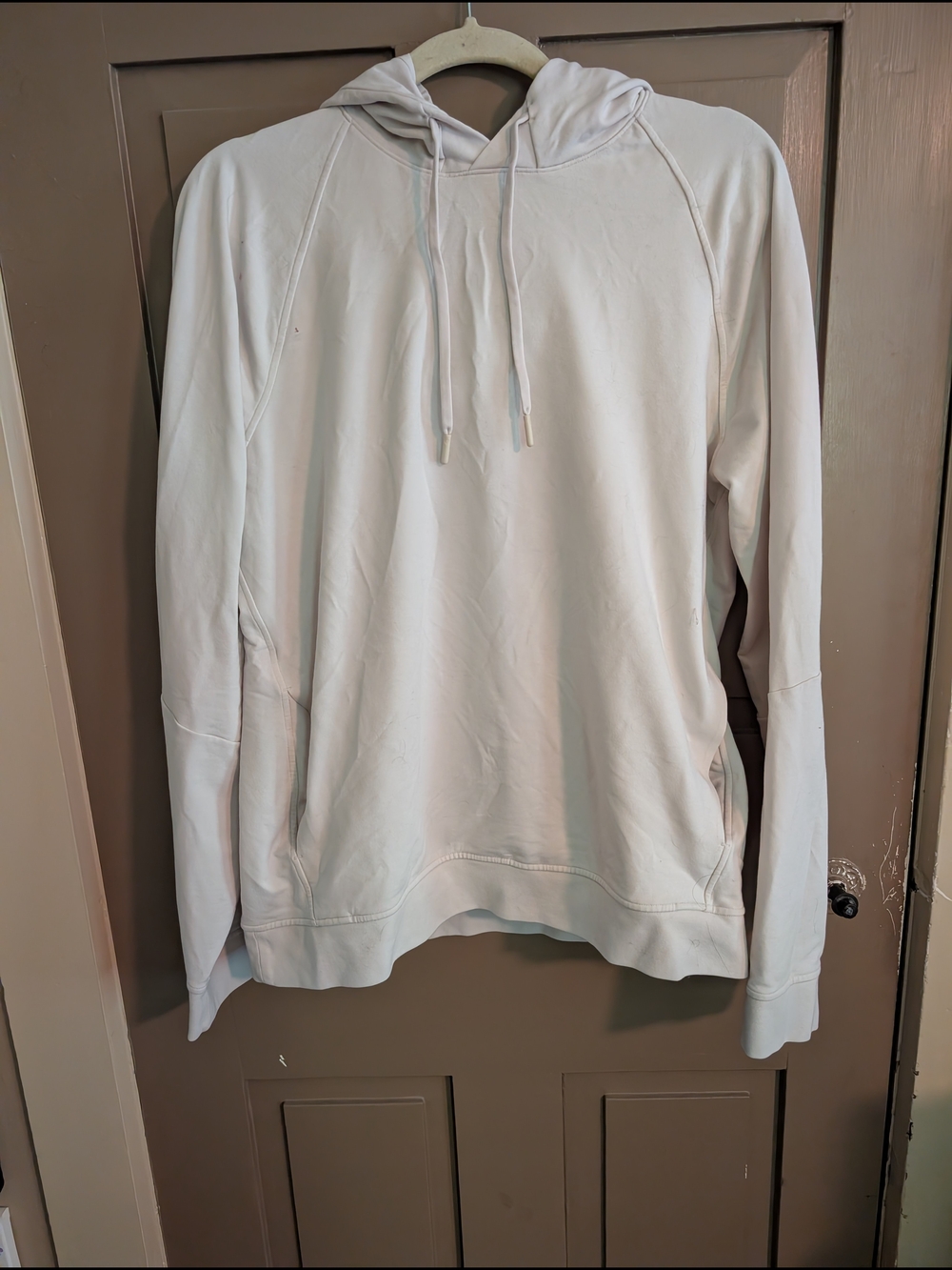 Lululemon Cream Hoodie Pullover Sweatshirt - Size Large